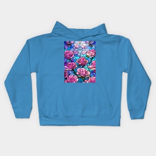 Stained Glass Roses Kids Hoodie